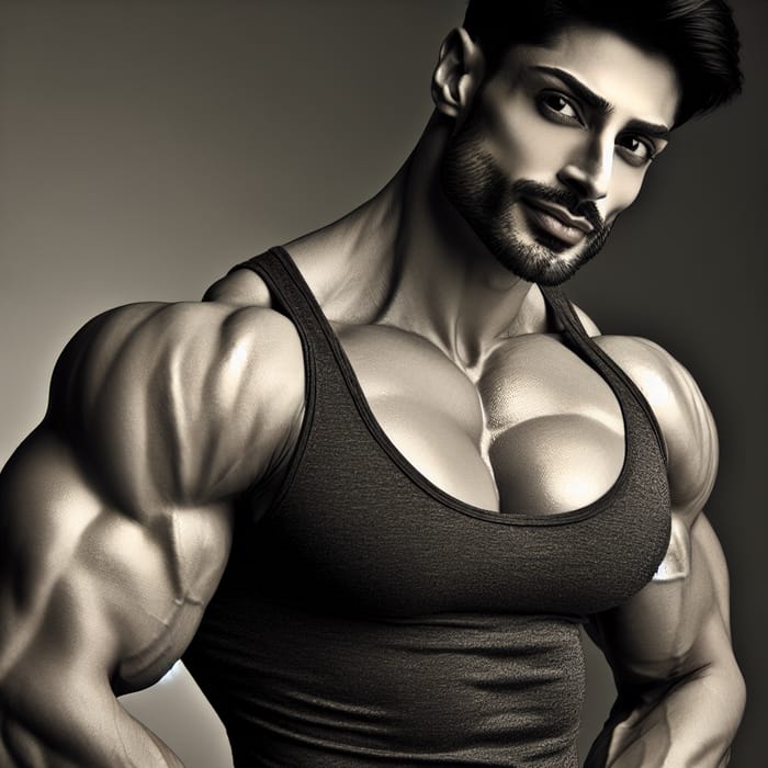 Handsome South Asian Muscular Man | Strong & Confident Pose