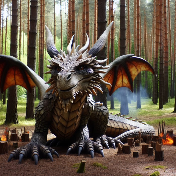 Dragon in the Woods - Mythical Beast Spotted in Forest