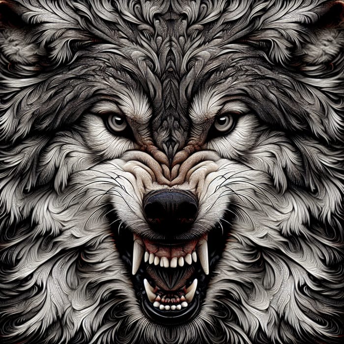 Angry Wolf Picture - Fiery Image of a Fierce Wolf