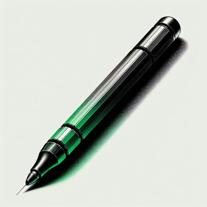 Sleek Stylus in Black, White & Green Gradient - Minimalist Design