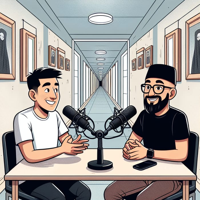 Central Asia Black Humor Podcast with Two Men