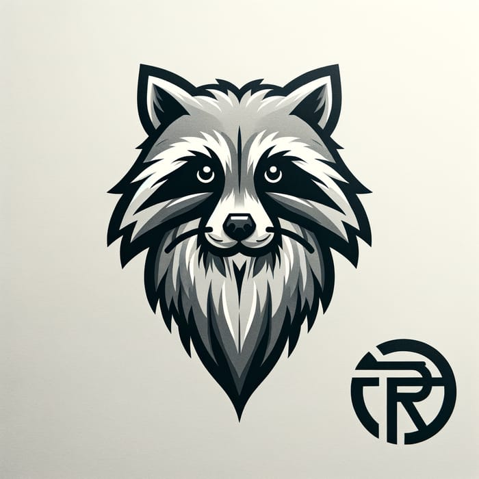 Anthropomorphic Raccoon with Beard | Animated Gun Logo