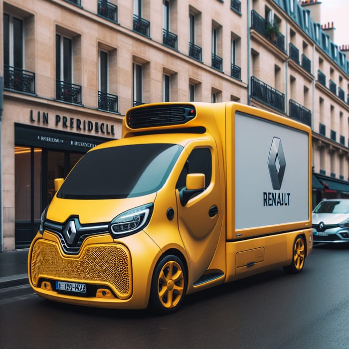 Yellow Refrigerated Vehicle in Paris 2020