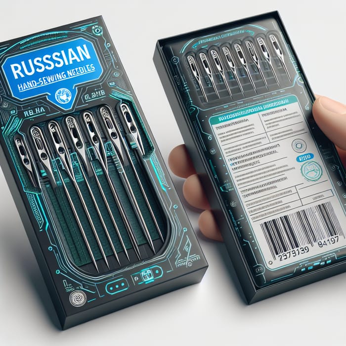 Futuristic Russian Hand-Sewing Needles Packaging Design