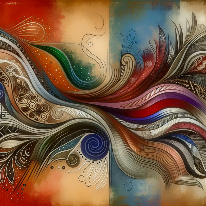 Indian American Abstract Fusion Art