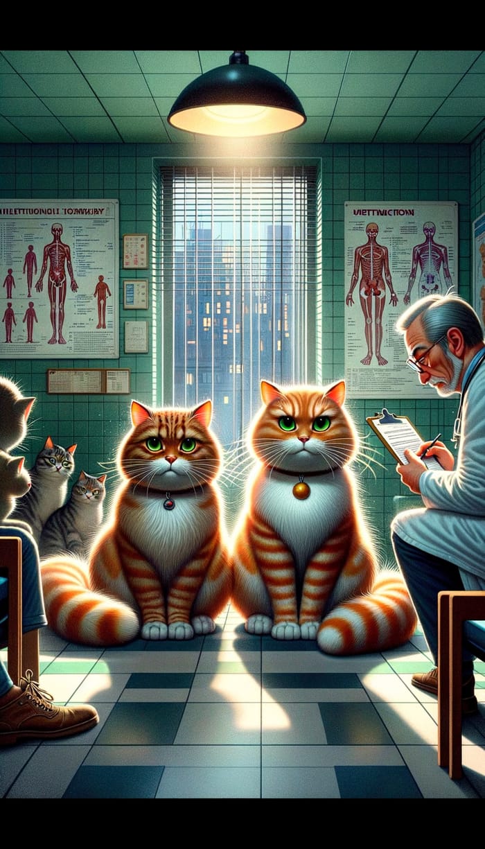 Whiskers and Ginger: Concern in the Waiting Room Whiskers and Ginger: Concern in the Waiting Room