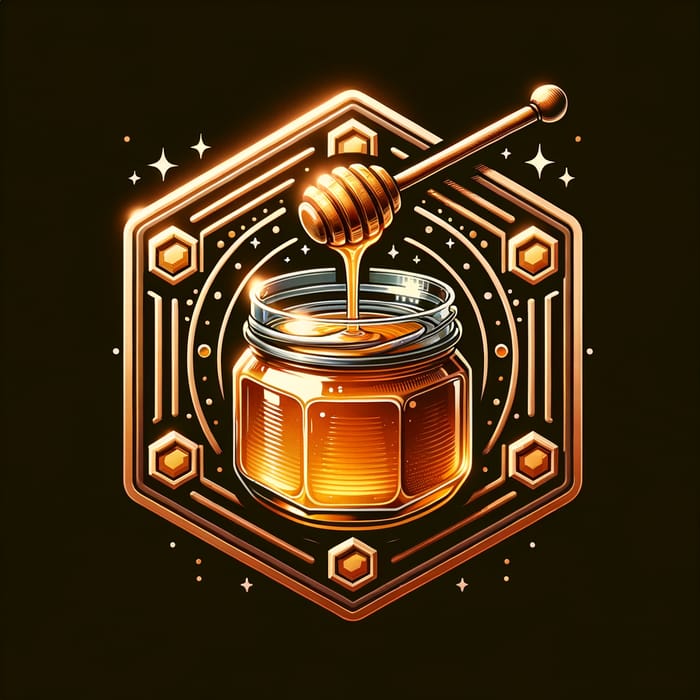 Luxury Honey Logo | Artisanal Honey in Glass Jar