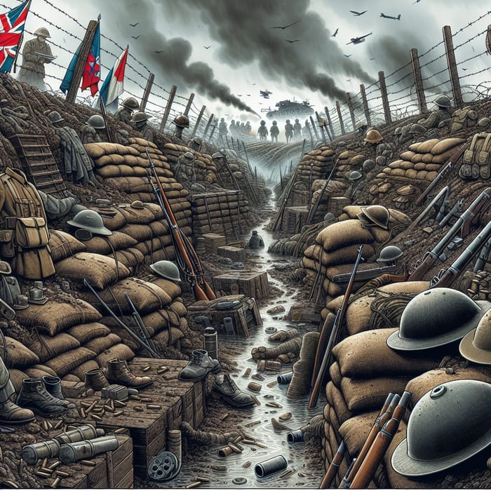 Trench Warfare Paths: Labyrinthian World War I Trenches