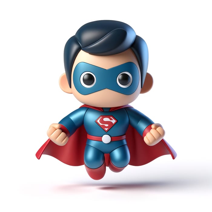 3D Funko Pop Superman Model | Collectible Comic Superhero Figure