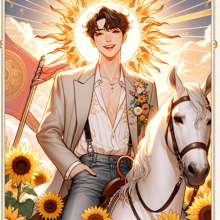 The Sun Tarot Card with Jungkook from BTS