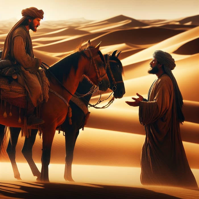 Desert Scene: Dialog and Exchange on Horseback in Jahiliyyah Era