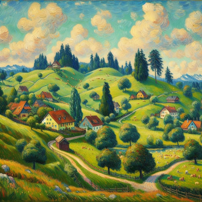 Impressionist German Countryside Art