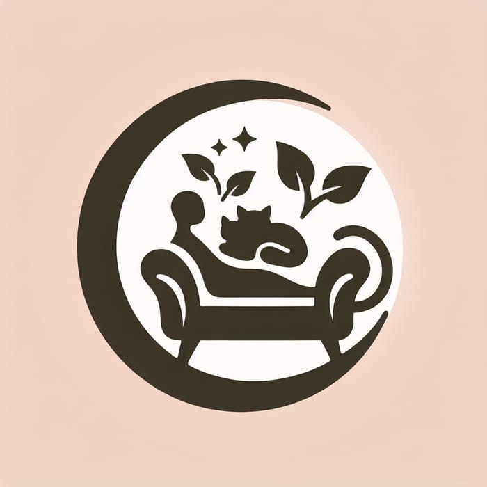 Peaceful Cat Lounge Logo Design