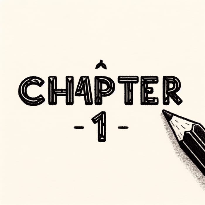 Easy Pencil Drawing of 'Chapter 1'