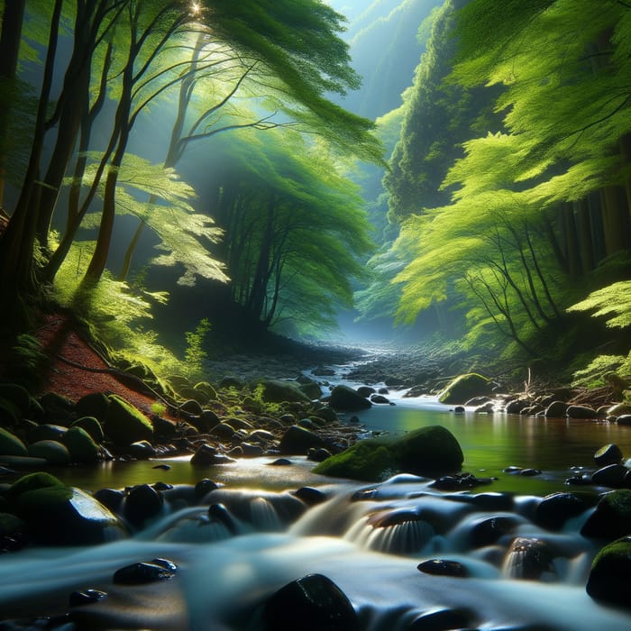 Stream Pictures Simple Cool and Pleasant Refreshing Stream | AI Art Generator | Easy-Peasy.AI