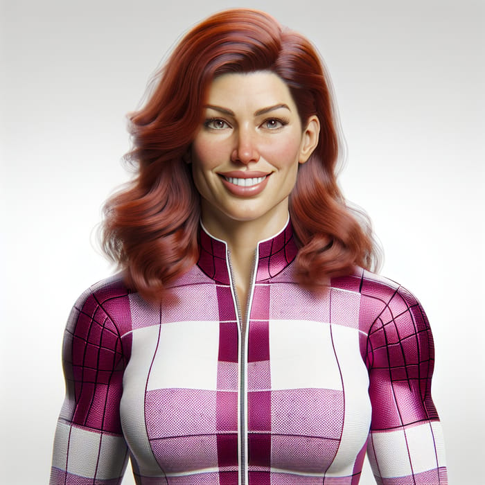 Realistic Image of 30-Year-Old Redhead Woman - Marvel Superhero Inspired Look