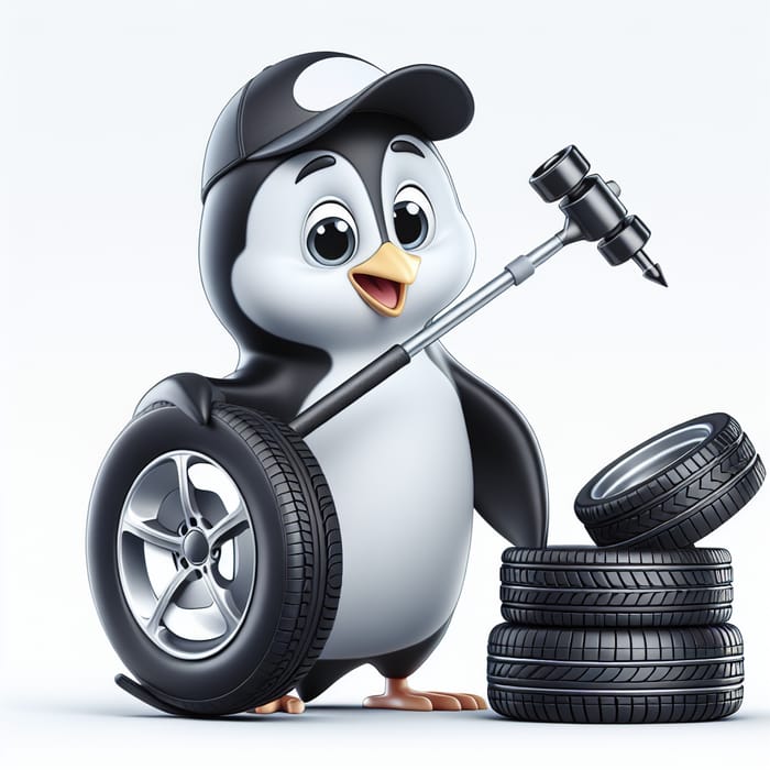 Madagascar Penguin Mechanic - Wheel and Tire Expert