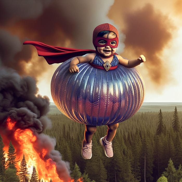 Tiny Superhero Saves Forest with Inflated Diaper Heroine