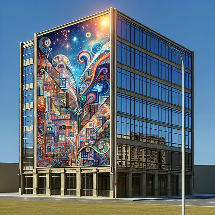 Stunning Urban Building with Avant-Garde Mural