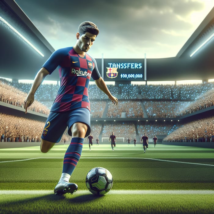 Barcelona Footballer in $10000 Transfer - Digital Art