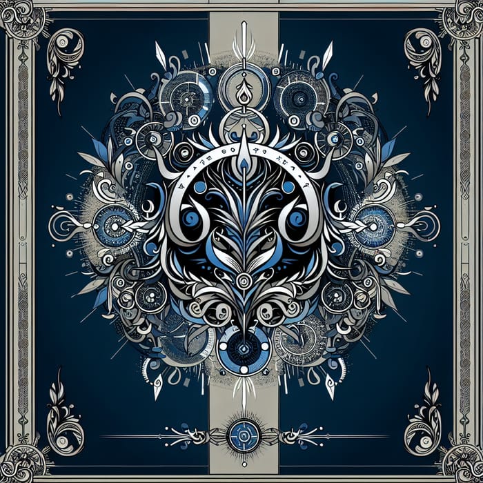 Blue Silver Sigil Emblem for Family Institution