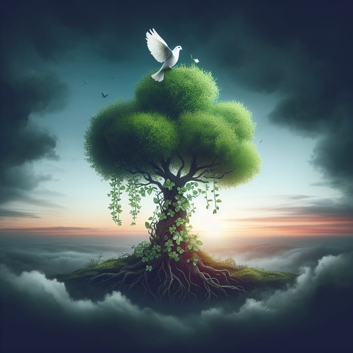 Growing Through Grief | Peaceful Dove and Verdant Tree