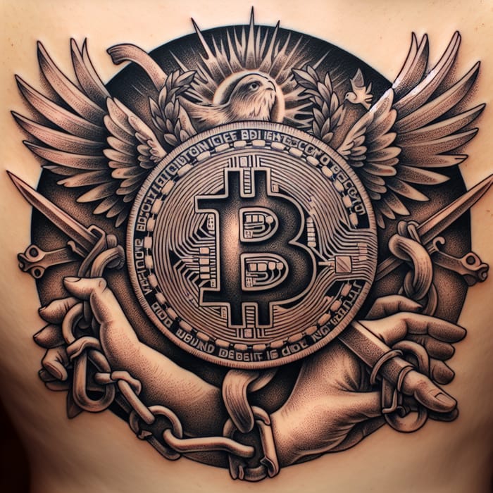 Bitcoin Freedom Tattoo Design | Liberty Symbol