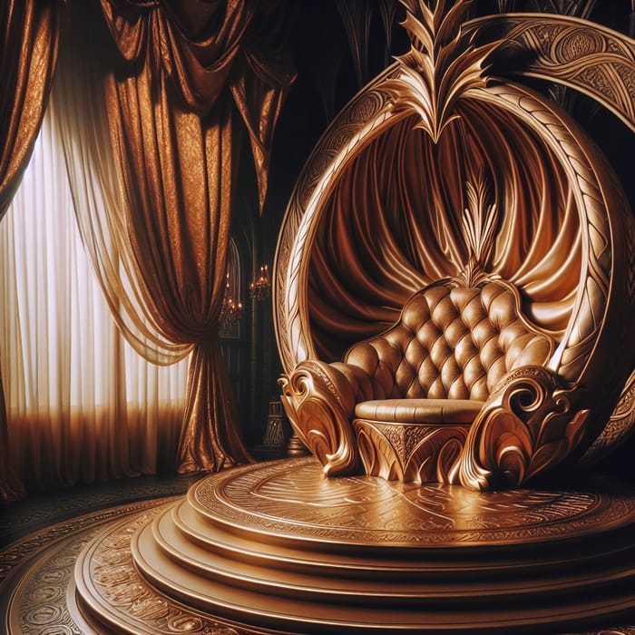 Luxurious Gold Throne Sofa - Majestic Fantasy Décor