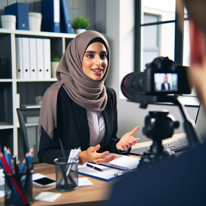 Engaging Middle-Eastern Female Employee in Conversation