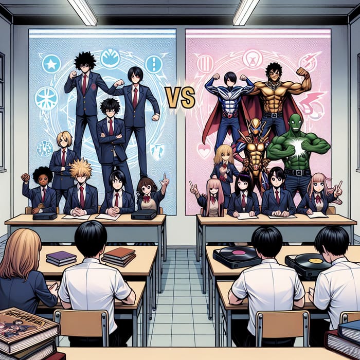 My Hero Academia Album Cover: Class A vs. Class B Competition