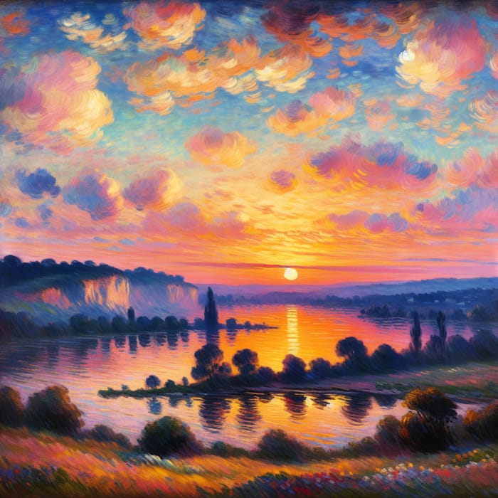 Stunning Impressionist Sunset Artwork