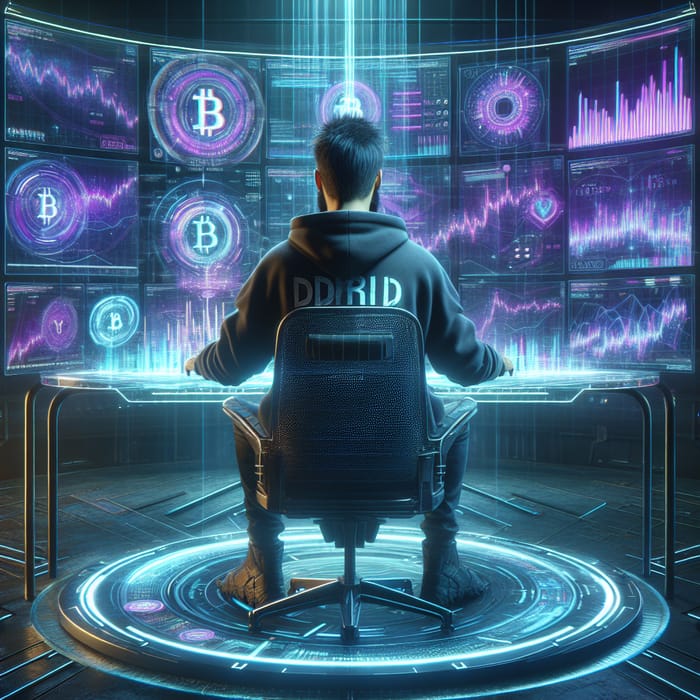 Exploring Cryptocurrency Data in Cyberpunk Scene with DDRU1D Theme