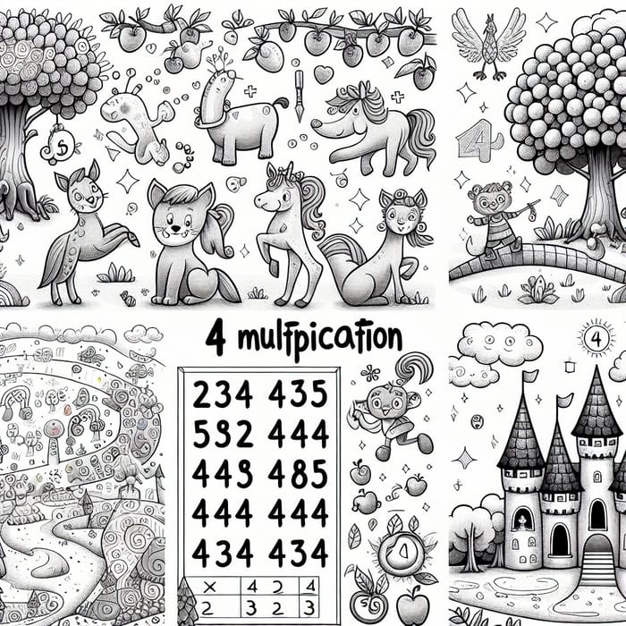 Vibrant Multiplication Table for Kids | Fun Coloring Page Activity