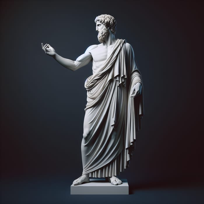 Pythagoras Embracing in Classical Greek Attire