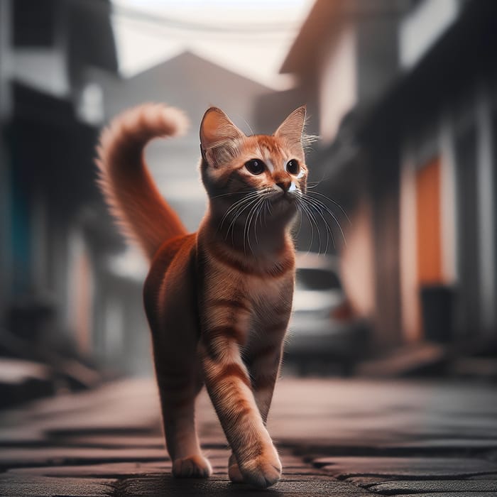 Cat Walking - Adorable Feline Strolling Around