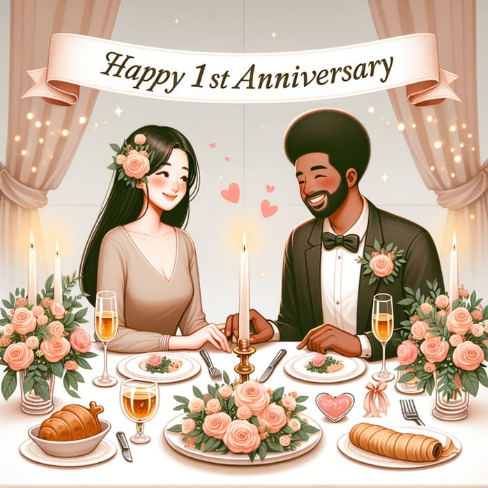 First Wedding Anniversary - Romantic Dinner Celebration