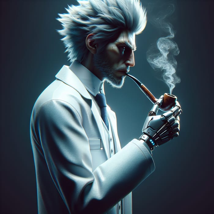 Impressionistic Image of Rick Smoking and Struggling with Love