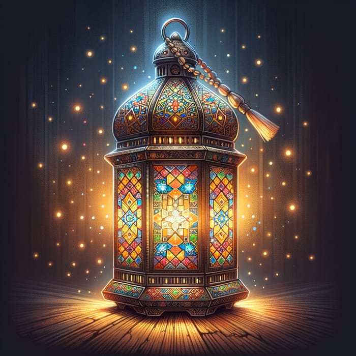 Intricately Designed Ramadan Lantern | Warm Glow & Islamic Art