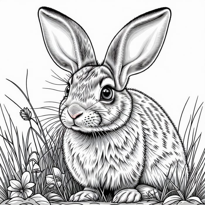 Hare Coloring Page for Kids 3-5 | Fun and Educational Activity