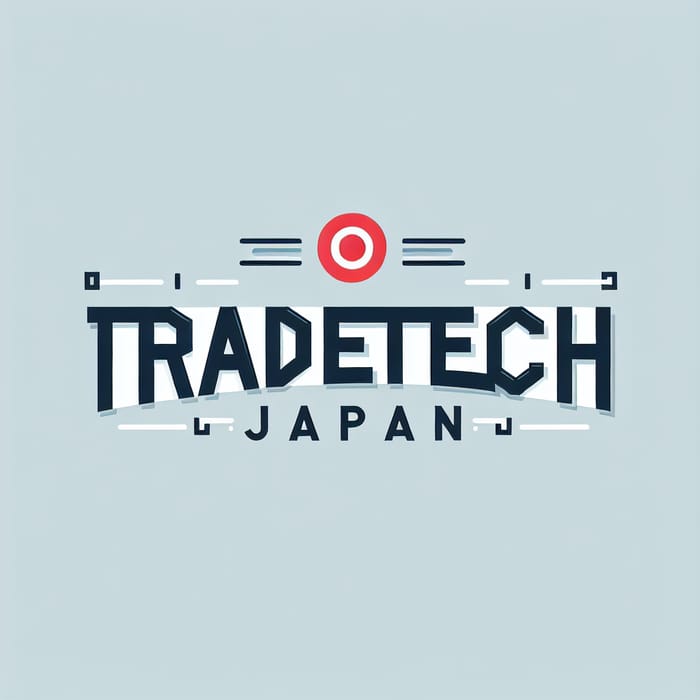 TradeTech Japan Lettering Logo Design | Elegant & Modern