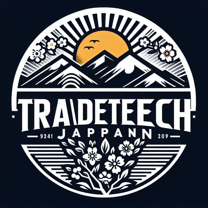 Nature-Inspired TRADETECH JAPAN | Harmonious Logo Design