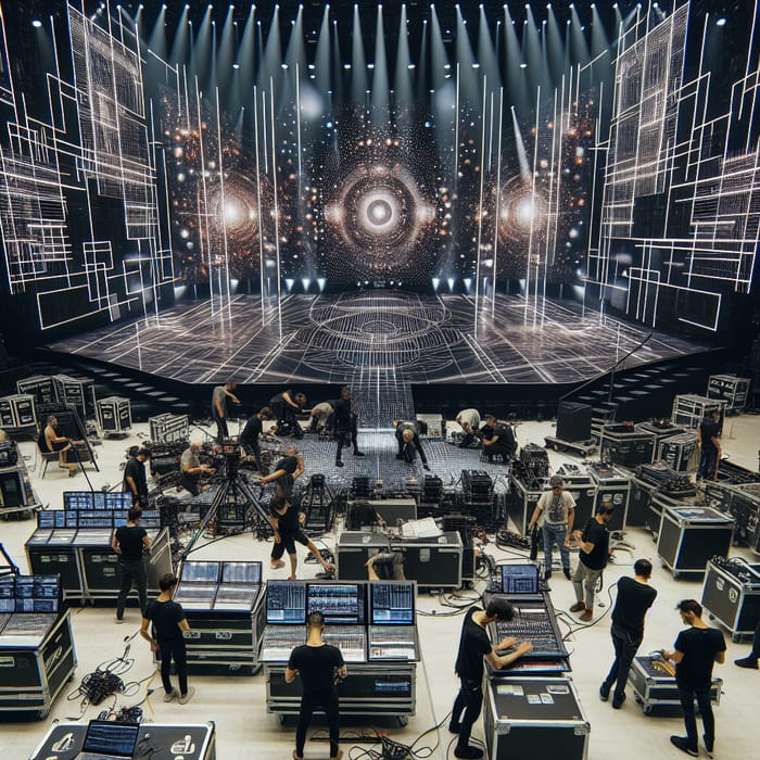 Modern Stage Setup: Intricate Preparations for Spectacular Performance