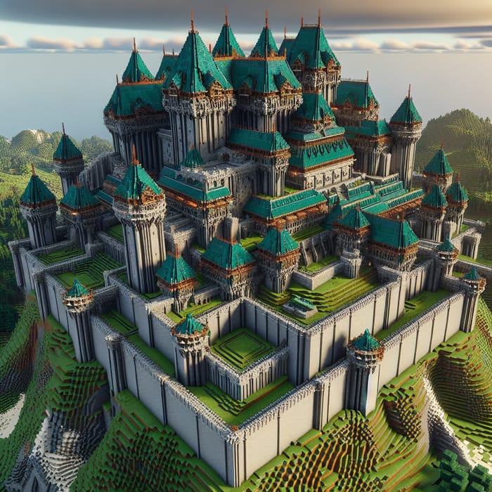Unique Vast Medieval Castle Design in Minecraft 1.20