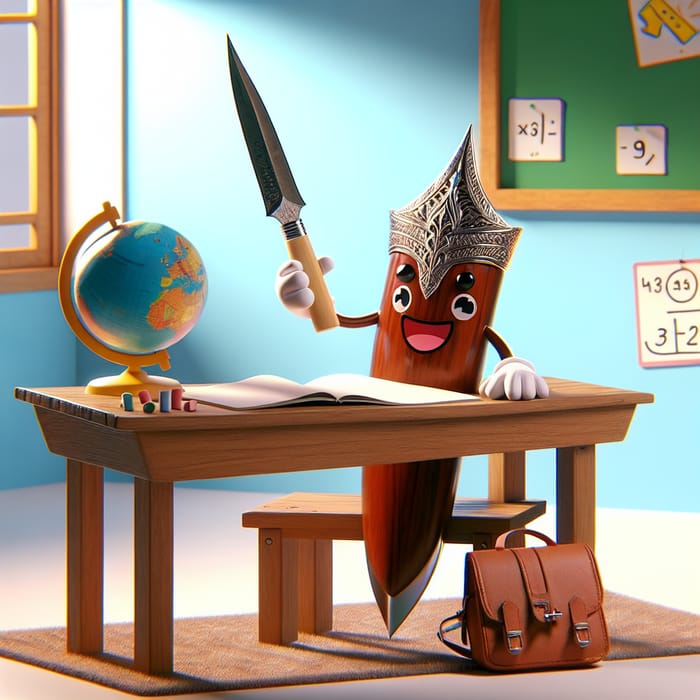 Cheerful Math-Learning Keris: Animated Character