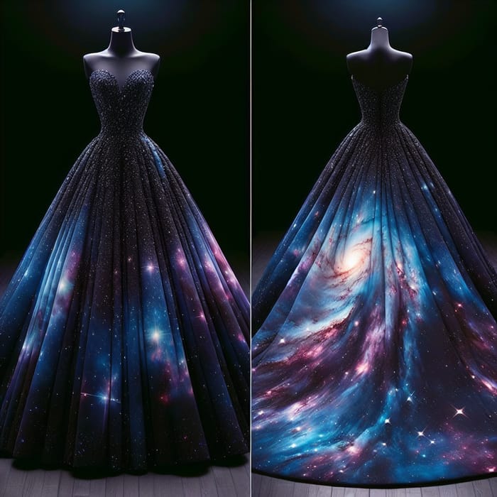 Galaxy-Inspired Prom Gown | Starry Night Celestial Dress