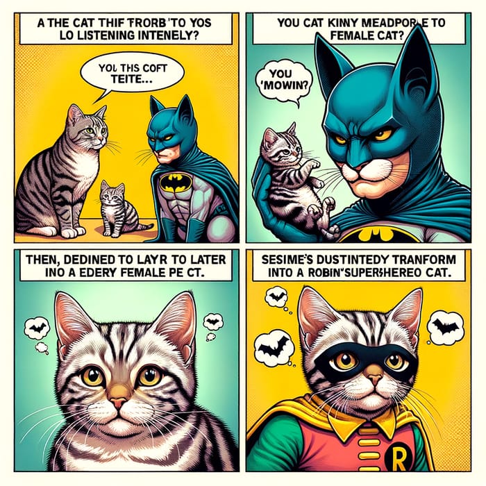 Cat Batman Comic - Unveiling the Future Robin Cat in Action!