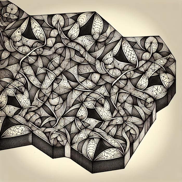 Handmade 15-Shape Tessellation Design on A3 Paper | Aesthetic Geometric Pattern