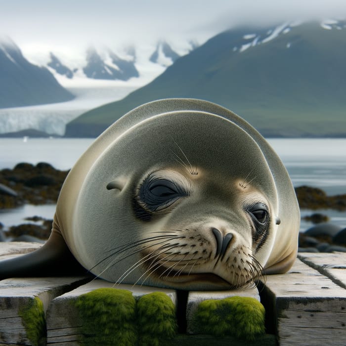 Tired Seal Resting - Embrace Tranquility in Nature