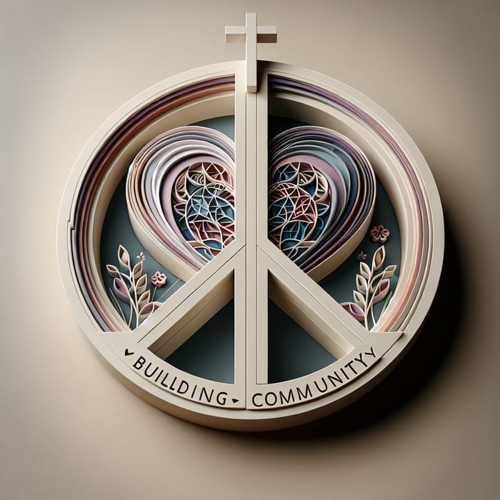 Peace Symbol with Heart and Cross | Building Community