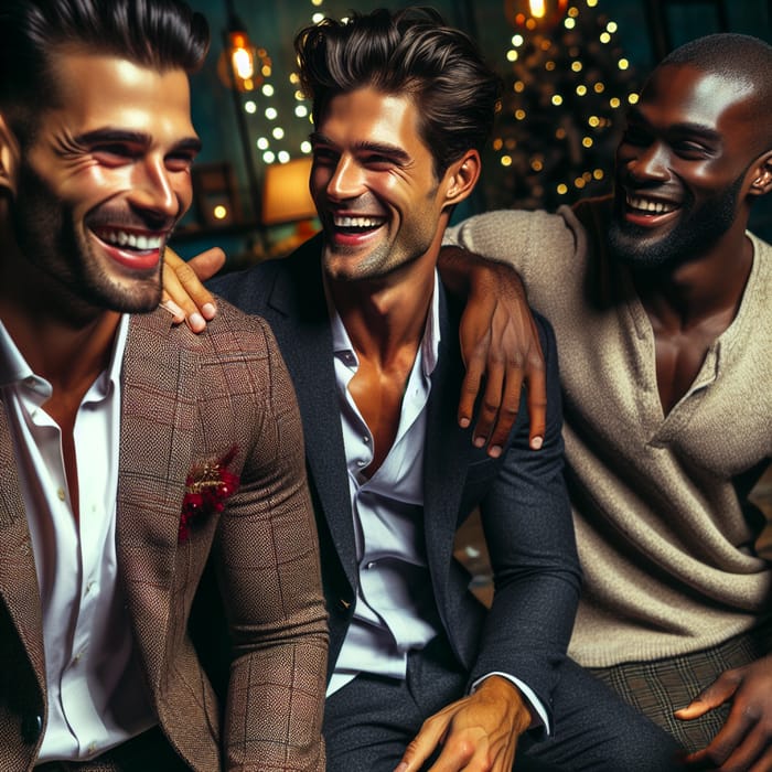 Gay Handsome Men Celebrating in Style